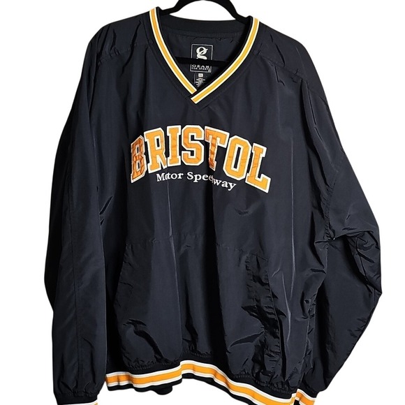 Vintage Bristol Motor Speedway Black Pullover Nylon Jacket XXL - Picture 2 of 11